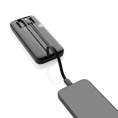 Logotrade ziemassvētku dāvanas foto: Turbopack RCS rplastic powerbank 10 000 integrēti kabeļi