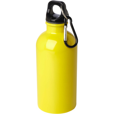 Logotrade dāvanas foto: Oregon 400 ml RCS sertificēta vienas sienas nerūsējošā tērauda ūdens pudele ar karabīni