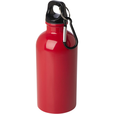Logotrade dāvanas foto: Oregon 400 ml RCS sertificēta vienas sienas nerūsējošā tērauda ūdens pudele ar karabīni