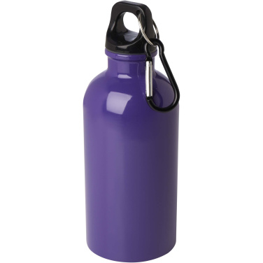 Logotrade korporatīvās dāvanas foto: Oregon 400 ml RCS sertificēta vienas sienas nerūsējošā tērauda ūdens pudele ar karabīni