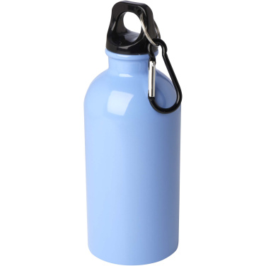 Logotrade dāvanas foto: Oregon 400 ml RCS sertificēta vienas sienas nerūsējošā tērauda ūdens pudele ar karabīni