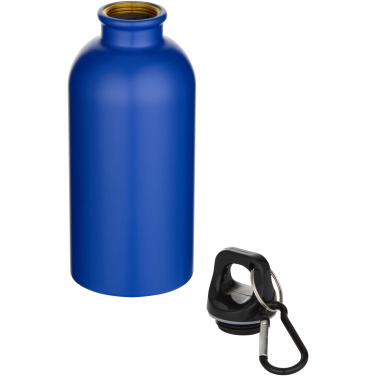 Logotrade ziemassvētku dāvanas foto: Oregon 400 ml matēta RCS pārstrādāta viensienas nerūsējošā tērauda ūdens pudele ar karabīni