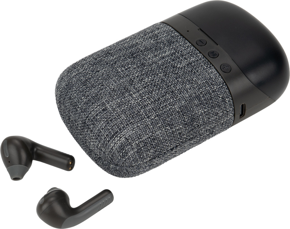Logotrade ziemassvētku dāvanas foto: Bluetooth skaļrunis HF01 ar iebūvētiem austiņām 2 vienā
