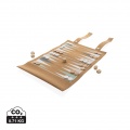 Складной набор для игры в нарды и шашки из пробки Britton, коричневый