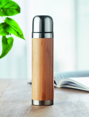 Лого трейд бизнес-подарки фото: Термос из бамбука 400ml CHAN BAMBOO