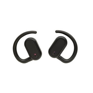 Лого трейд бизнес-подарки фото: Наушники-вкладыши Fitsound RCS TWS из переработанного пластика с открытым ушным вкладышем
