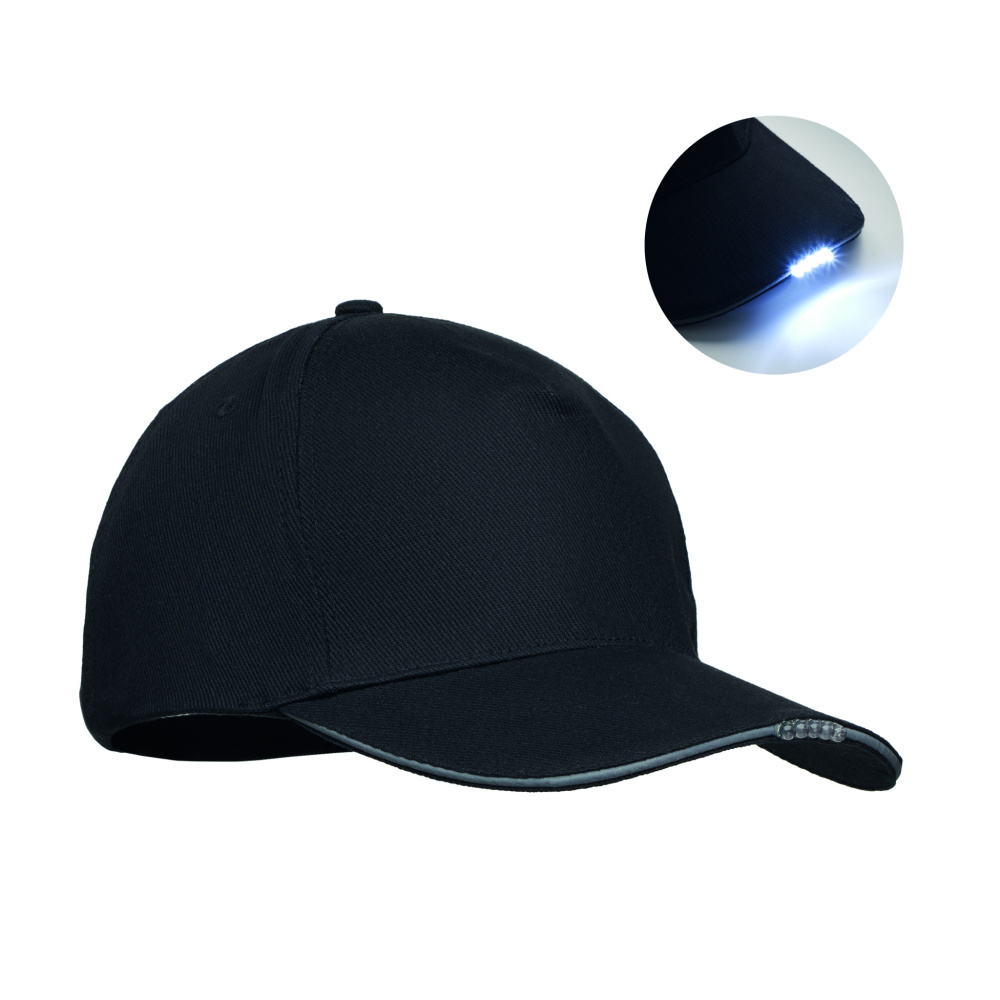 Лого трейд pекламные продукты фото: 5 panel LED cotton cap 220gr/m²