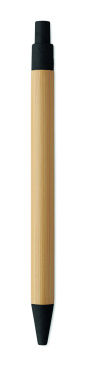 Лого трейд бизнес-подарки фото: Push button ball pen in bamboo
