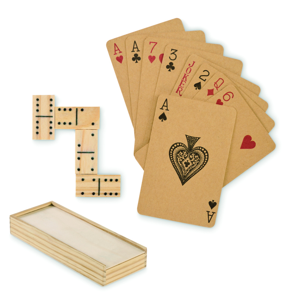 Лого трейд бизнес-подарки фото: Domino and cards set