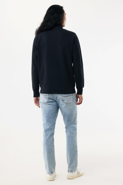 Логотрейд бизнес-подарки картинка: Свитер IQONIQ Elgon из переработанного хлопка с застежкой-молнией на четверть дюйма