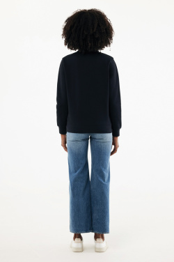 Логотрейд pекламные cувениры картинка: Свитер IQONIQ Elgon из переработанного хлопка с застежкой-молнией на четверть дюйма