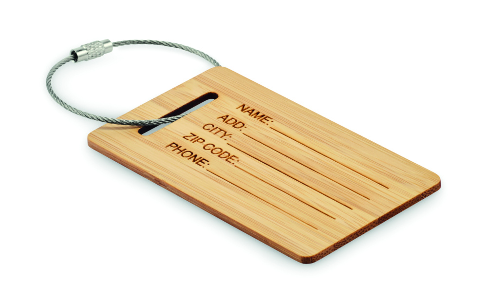 Логотрейд pекламные cувениры картинка: Bamboo luggage tag