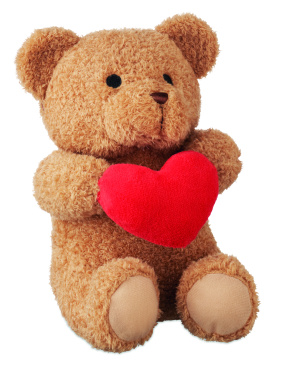 Лого трейд pекламные cувениры фото: Teddy bear with heart 23cm