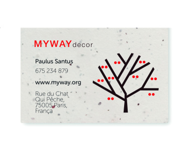 Лого трейд pекламные продукты фото: Wildflower seed business card.