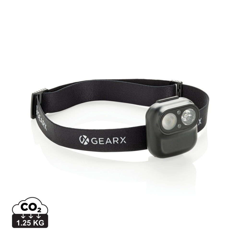 Логотрейд pекламные продукты картинка: Налобный фонарь Gear X RCS rPlastic с датчиком движения