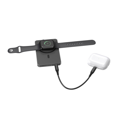 Лого трейд pекламные подарки фото: Беспроводной портативный аккумулятор Urban Vitamin Marin 5000 мАч с магнитом, мощностью 15 Вт.