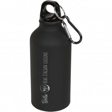 Logotrade profilprodukter bild: Oregon matt sportflaska med karbinhake 400 ml