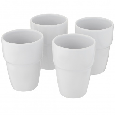 Logotrade presentreklam bild: Staki 4-delars 280 ml staplingsbar mugg i presentförpackning
