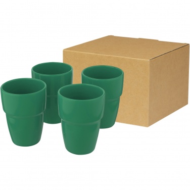 Logotrade reklamprodukter bild: Staki 4-delars 280 ml staplingsbar mugg i presentförpackning