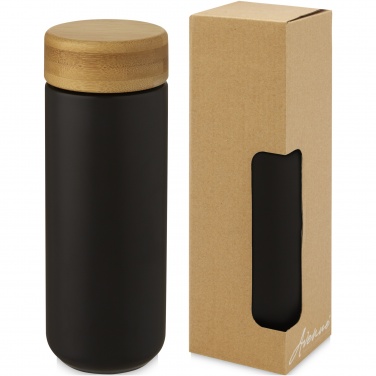 Logotrade profilprodukter bild: Lumi 300 ml keramisk termos med lock i bambu