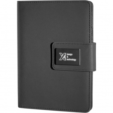 Logotrade profilreklam bild: SCX.design O16 light-up A5-anteckningsbok med powerbank