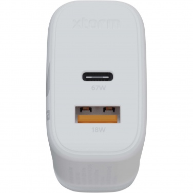 Logotrade presentreklam bild: Xtorm XEC067G GaN² Ultra 67 W väggladdare – kontakt för Storbritannien