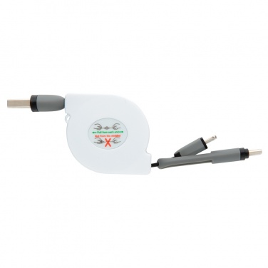Logotrade profilreklam bild: Utdragbar 3-i-1 kabel