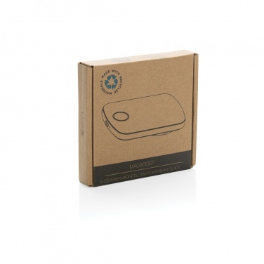 Logotrade presentreklam bild: MagBoost 5.000mAh magnetisk powerbank, RCS återvunnen plast