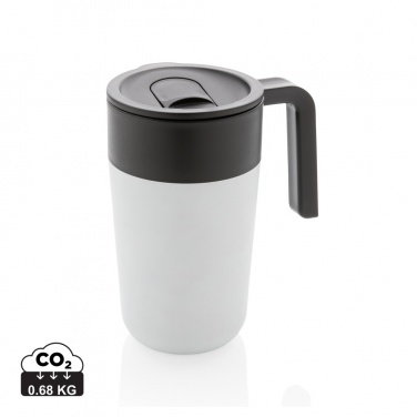 Logotrade profilreklam bild: Mugg med handtag, i GRS certifierad PP och S/S