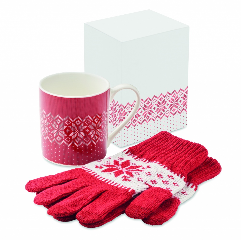 Logotrade profilreklam bild: Julpresentset mugg/vante
