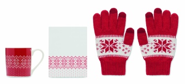 Logotrade presentreklam bild: Julpresentset mugg/vante