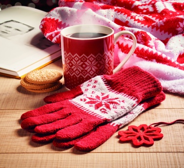 Logotrade kampanjprodukter bild: Julpresentset mugg/vante