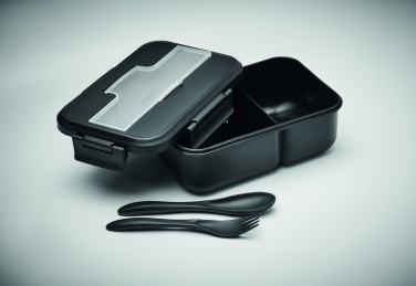 Logotrade presentreklam bild: Lunchlåda med bestick i PP