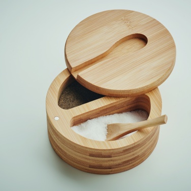 Logotrade kampanjprodukter bild: Salt- och pepparlåda i bambu