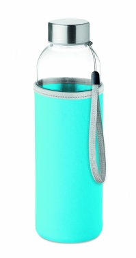 Logotrade kampanjprodukter bild: Glasflaska + regnbågefodral