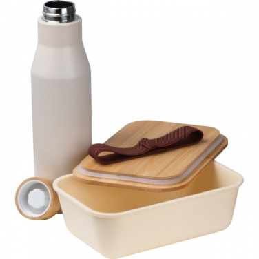 Logotrade profilprodukter bild: Set Lunchbox med rostfri flaska Toronto