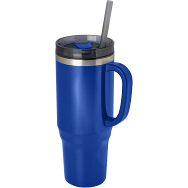 Logotrade kampanjprodukter bild: Melbourne RCS-certifierad mugg med sugrör, 1 200 ml