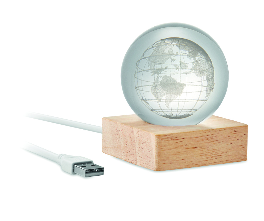 Logotrade reklamprodukter bild: LED-glob glasboll
