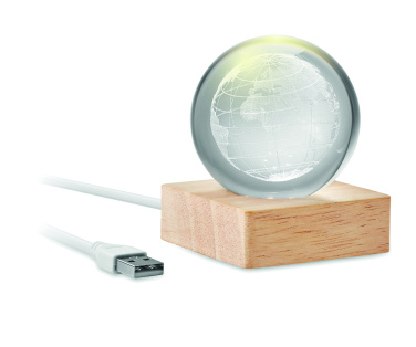 Logotrade presentreklam bild: LED-glob glasboll