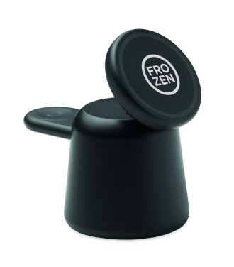 Logotrade kampanjprodukter bild: 3 i 1 trådlös laddare 15W