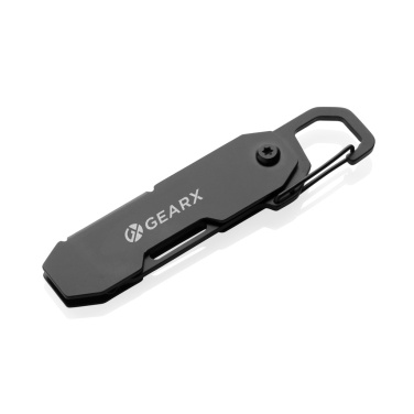 Logotrade kampanjprodukter bild: Gear X hopfällbart EDC-verktyg med karbinhake