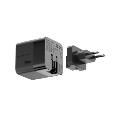 Logotrade presentreklam bild: Urban Vitamin Mendocino 65W GaN-laddare med utdragbar kabel