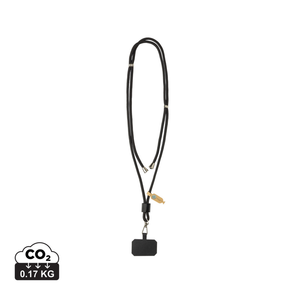 Logotrade reklamprodukter bild: CarryLoop RCS RPET-hållare med justerbar snodd för mobil
