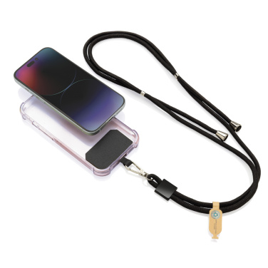 Logotrade kampanjprodukter bild: CarryLoop RCS RPET-hållare med justerbar snodd för mobil