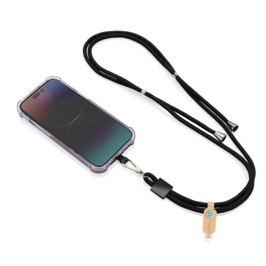Logotrade profilprodukter bild: CarryLoop RCS RPET-hållare med justerbar snodd för mobil