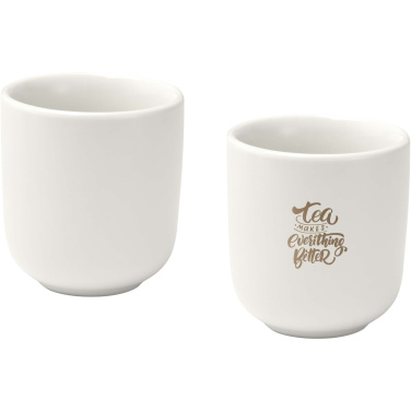 Logotrade profilprodukter bild: Male 90 ml espressokoppar av keramik – set om två