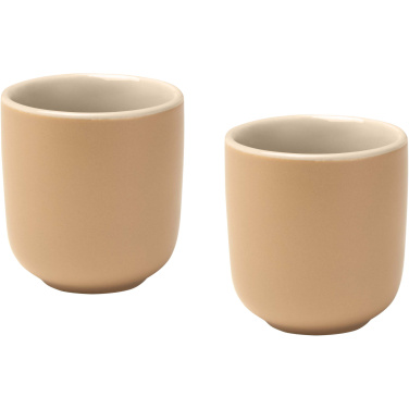 Logotrade reklamprodukter bild: Male 90 ml espressokoppar av keramik – set om två
