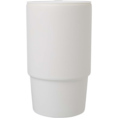 Logotrade profilreklam bild: Carter 450 ml keramisk mugg med plastlock