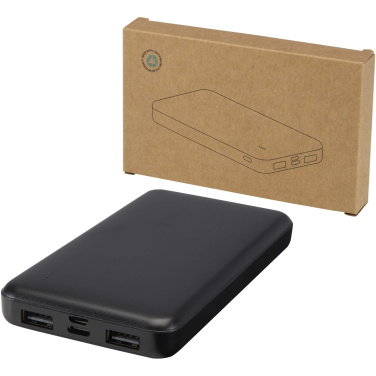 Logotrade presentreklam bild: Intan 10 000 mAh 10 W powerbank av återvunnen plast