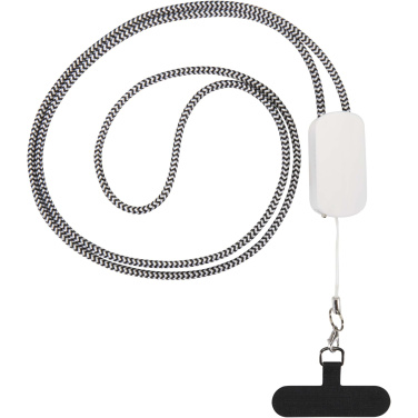 Logotrade presentreklam bild: Anser logoband för smartphone av återvunnen plast med inbyggd 5-i-1-kabel på 27 W